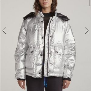 New Rag & Bone Aiden Metallic Puffer Coat Size XXS